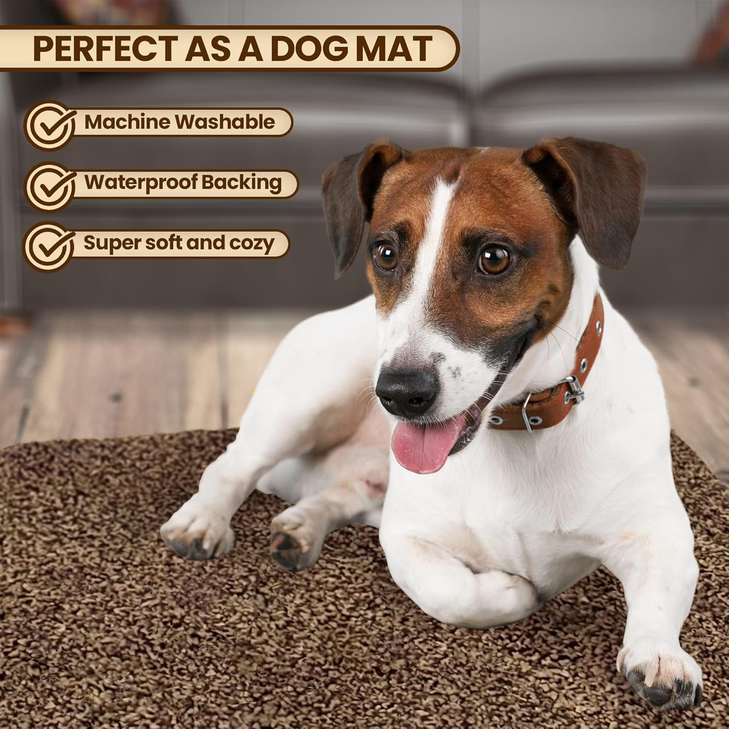 Premium Microfiber Indoor Door Mat – 32"x48" Washable Entry Mat, Non-Slip, Waterproof Backing, Super Absorbent, Low Profile Entryway Doormat for Indoor Entrance