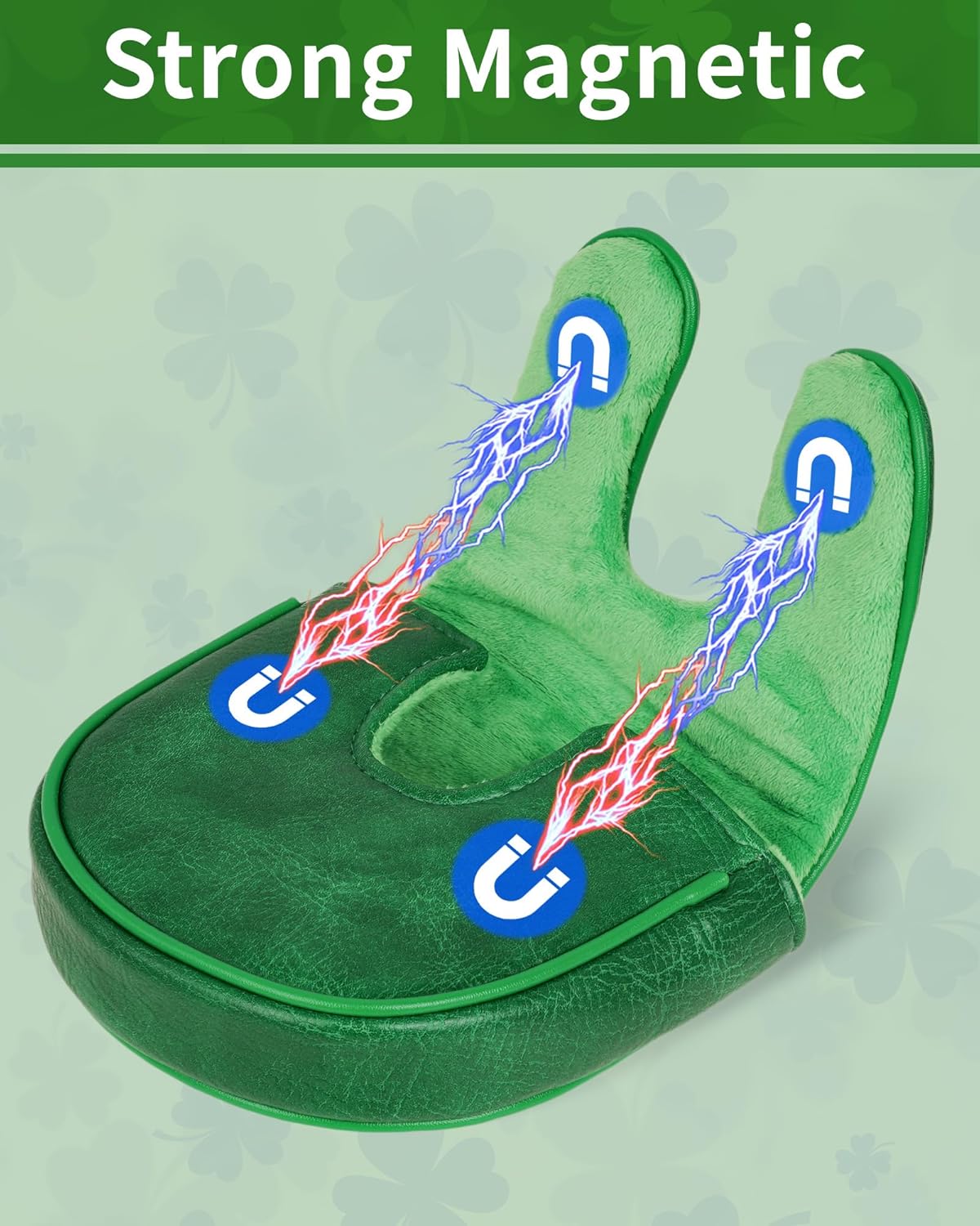 Golf Headcovers Golf Club Head Covers Four Leaf Clover Good Luck Charm - Clover Style Premium Leather Driver Fairway(FW) Wood Hybrid(UT) with Number Tags