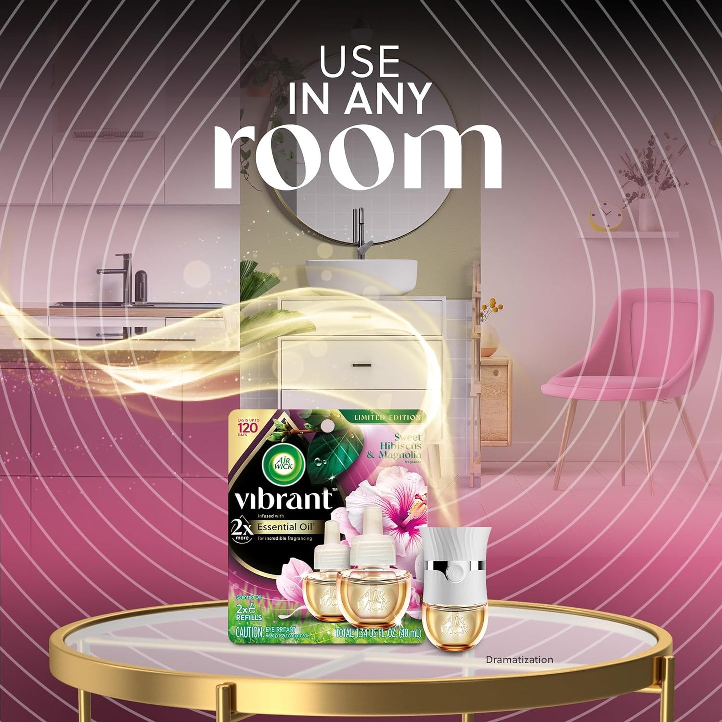 AIR WICK Scented Oil - Vibrant Refill Sweet Hibiscus & Magnolia 5 ct.