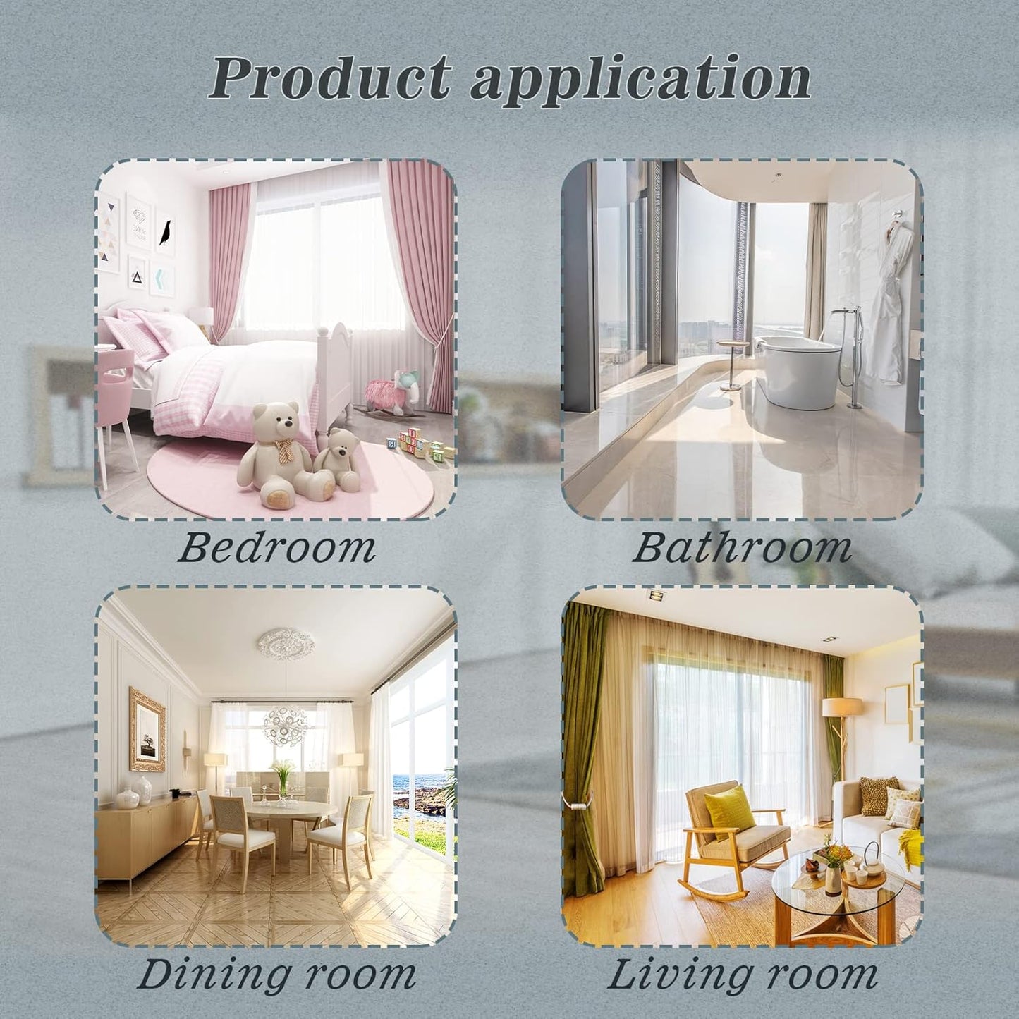 Hion Magnetic Curtain Tiebacks Black 2pcs, Curtain Tiebacks Buckles Holdbacks Holders Hooks Clip for Home Bedroom Office Decorative Curtain