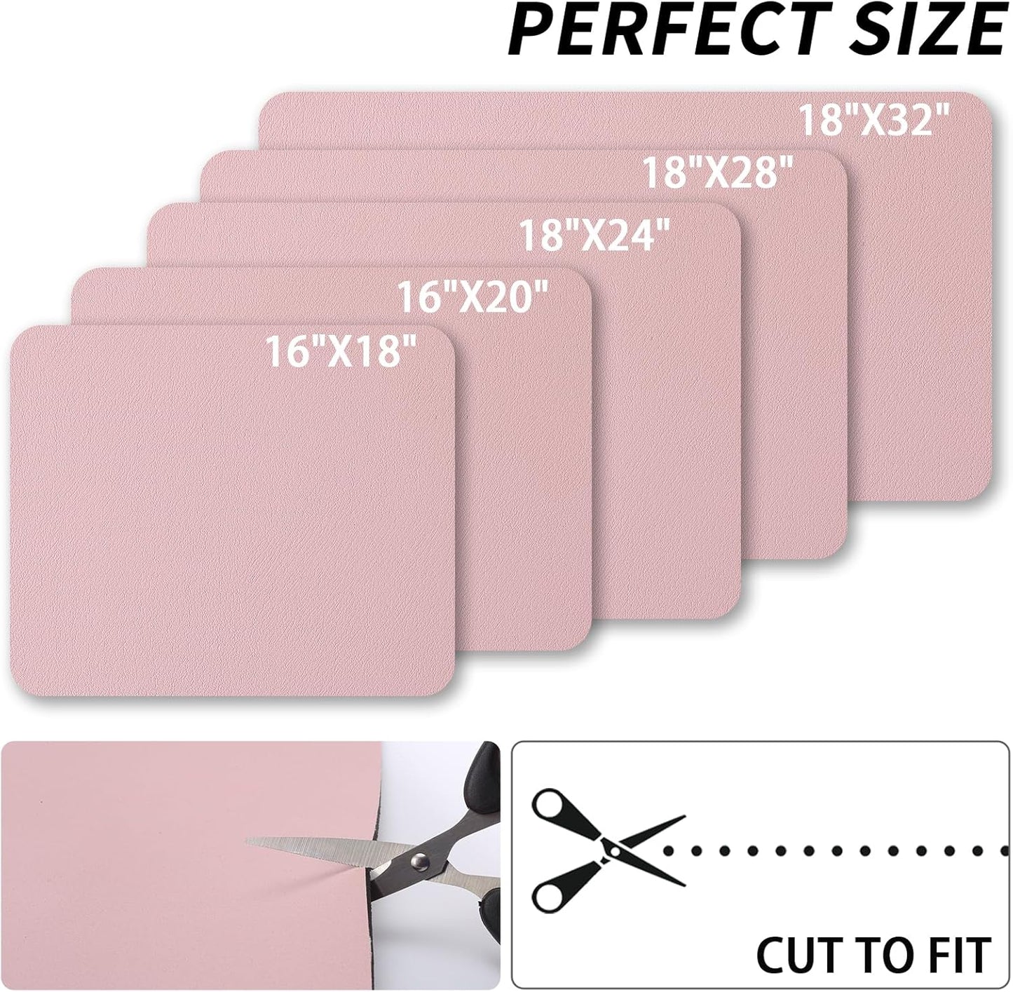 Dish Drying Mat for Kitchen Counter, Heat Resistant Drainer Mats with Non-slip Rubber Backed, Hide Stain Kitchen Super Absorbent Draining Mat, Easy to Clean Dish Rack Pad, Pink 18"x24"