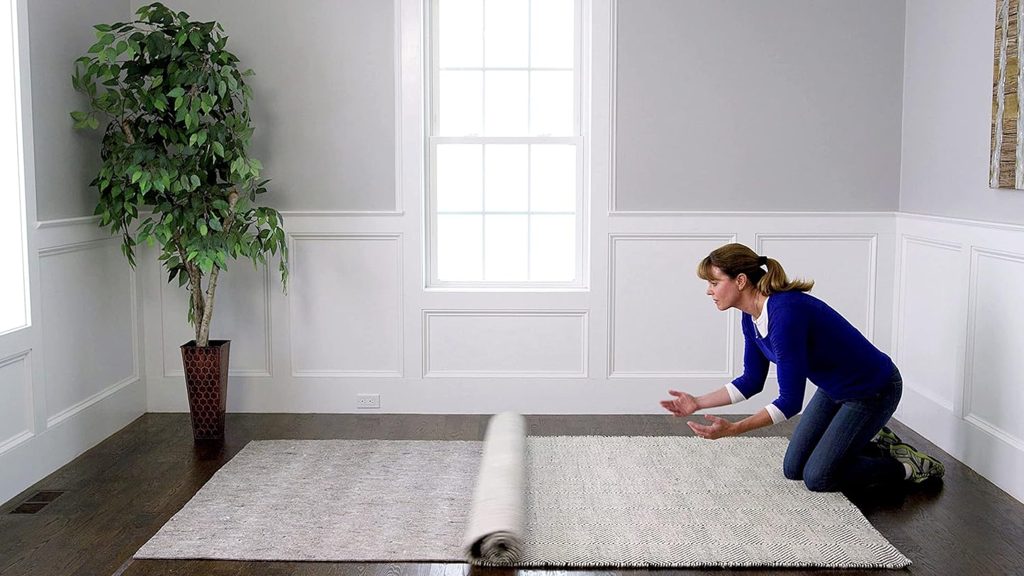 RUGPADUSA - Dual Surface - 5'x8' - 1/8" Thick - Felt + Rubber - Non-Slip Backing Rug Pad - Adds Low-Profile Comfort and Protection