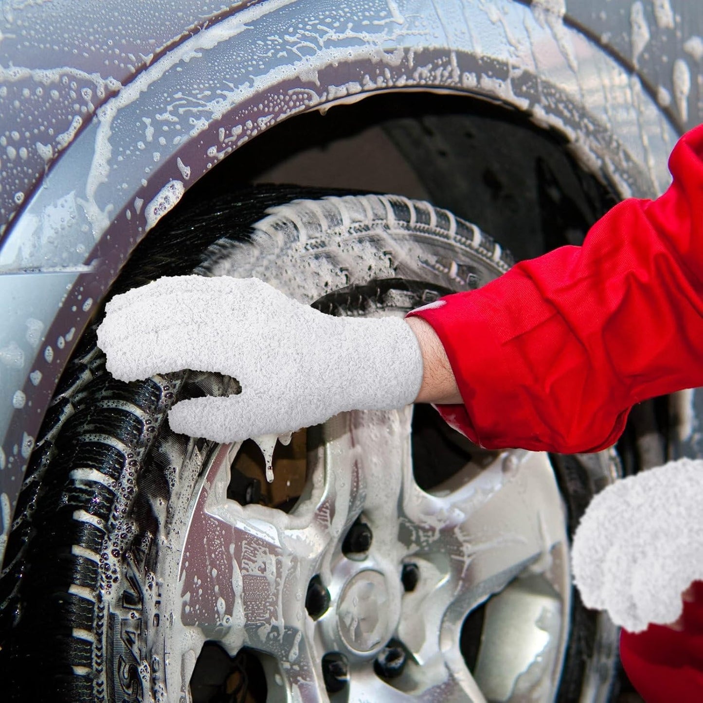 Patelai 3 Pairs Microfiber Plant Dusting Gloves Leaf Cleaning Gloves for Indoor Plants, Blinds, Furniture, House(Large,Black, White, Gray)