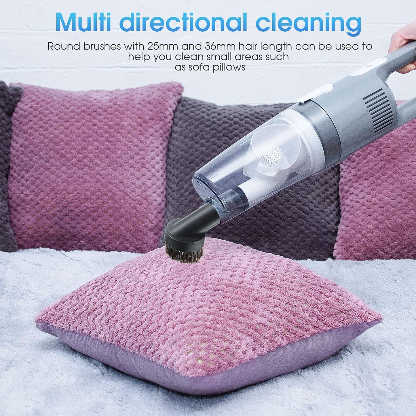 6 Pcs Vacuum Attachments Accessories VAC Attachments 1.25'' 25mm and 36mm Shop Round Dust Brush Vacuum Hose 5.9 Inch Floor Attachment Brush Replacement with 1-1/4 to 1-3/8 Inch Adapter(Classic Style)