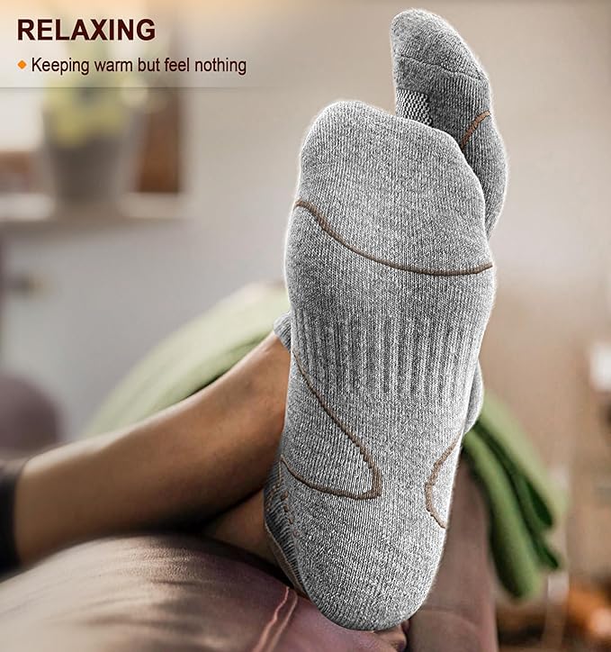 BULLIANT Men Running Socks 6Pairs-Ankle Athletic Socks Wicking Cushioned for Men Walking-Arch Compression Support