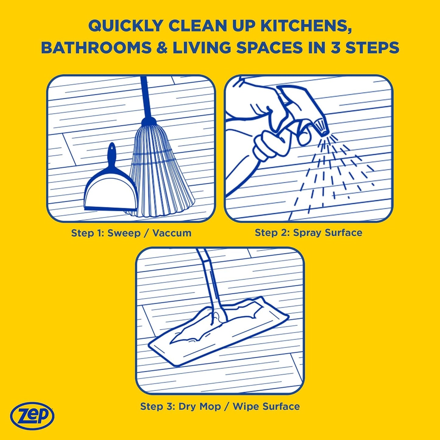 Zep Concentrated Multi-Purpose Pine Cleaner - 128 oz (Case of 4)- ZUMPP128 - Multi-Purpose Cleaner for Professional, Commercial and Household Use, From the Bathroom to Kitchens and Dining Rooms