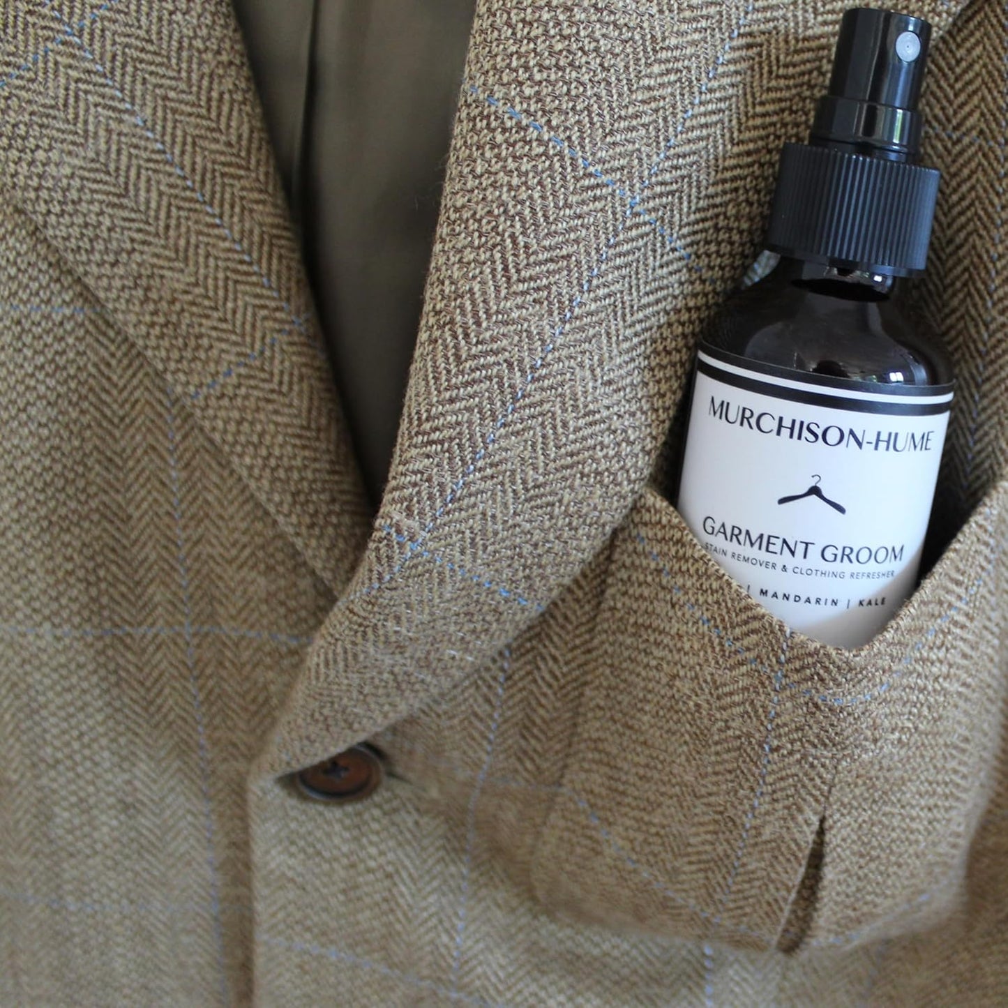 Murchison-Hume Garment Groom Fabric Freshener, Air Freshener, Odor Fighter, Laundry Treatment and Stain Remover, Basil Mandarin Kale