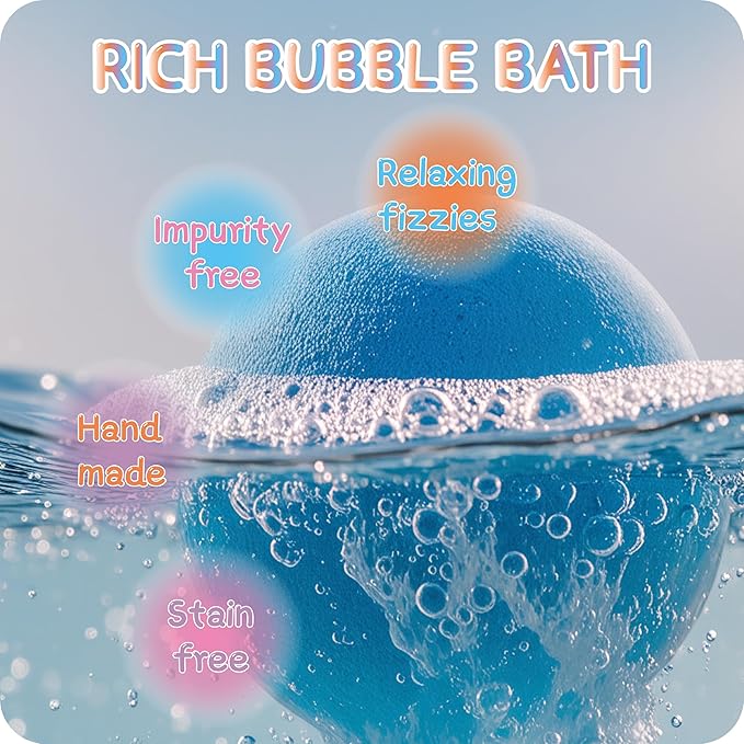 Handmade SPA Bubble Bath for Relaxing,Bath Bombs for Women Gift Set,Gift for Her/Him, Women, Girls, Wife, Mother,Four Styles and Four Fragrance(4pack)