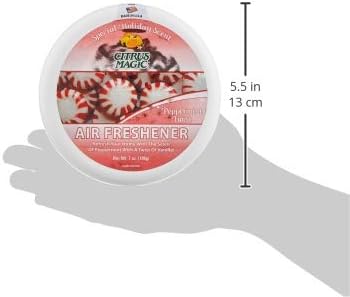 Citrus Magic Holiday Odor Absorbing Solid Air Freshener, Holly Jolly Peppermint, 7-Ounce, Pack of 3