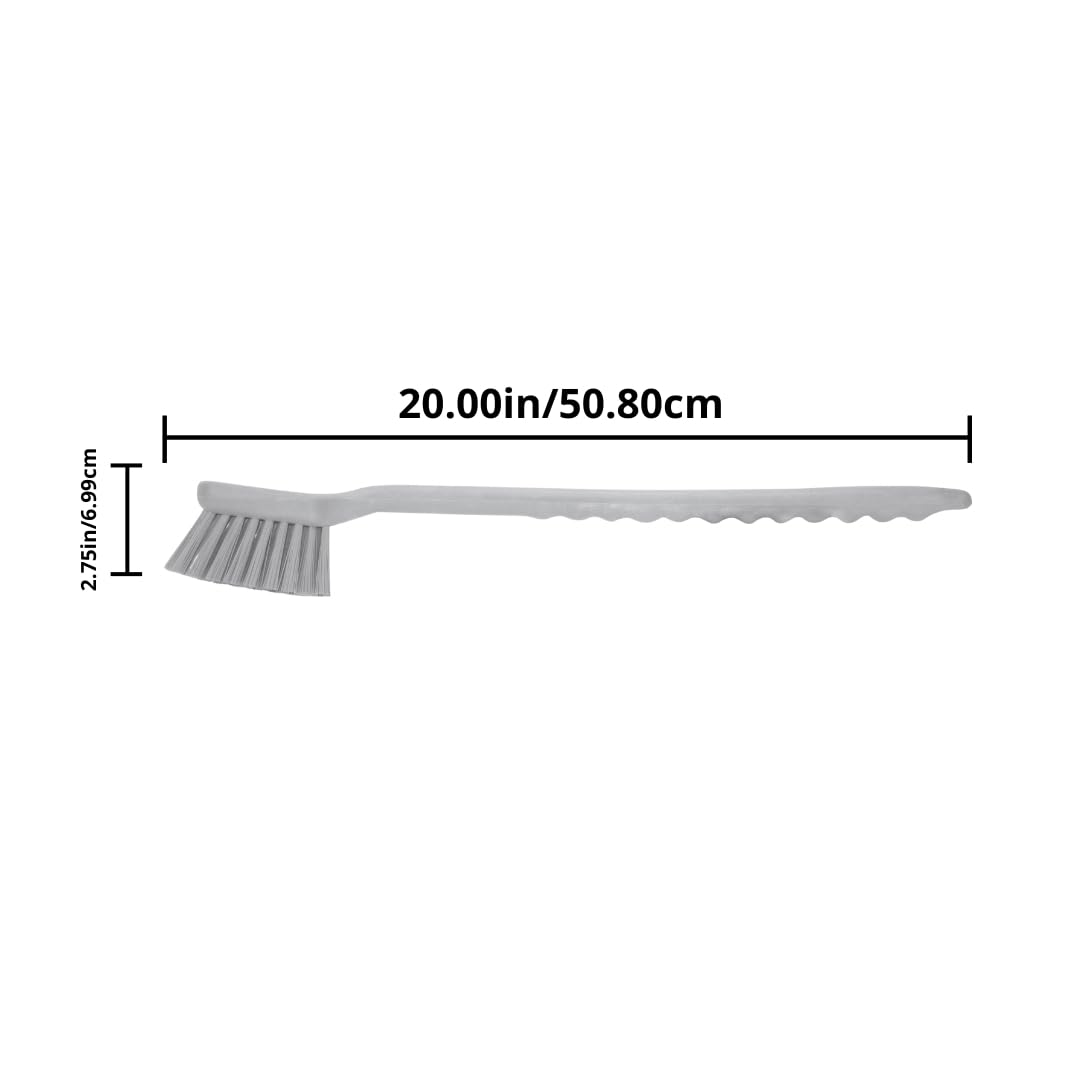 SPARTA 40501EC03 Plastic Large Scrub Brush, Kitchen Brush, Utility Brush With Long Handle For Cleaning, 20 Inches, Black