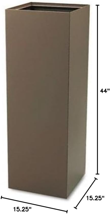 Safco Products 2984BR Public Square Recycling Receptacle Base, 42-Gallon (Top Sold Separately), Brown