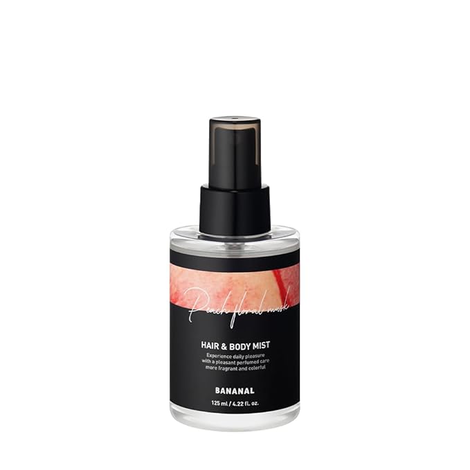 Korean Hair & Body Mist – Botanical Waters & 17 Amino Acids – Sulfate, Paraben & Silicone-Free – Peach Floral Musk, 125ml / 4.22 fl oz