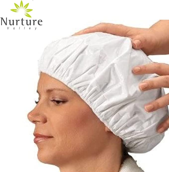 No Water Rinse Free Shampoo Cap by Nurture | Microwavable Washing & Conditioning Shower Caps to Wash Hair w/o Bath | Waterless Bathing | Disposable & Hypoallergenic for Adults, Bedridden & Elderly