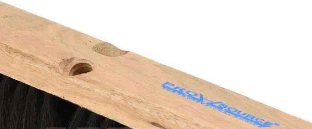 PRO SOURCE Horsehair Push Broom Head with Threaded Wood Block: 18 inch Wide