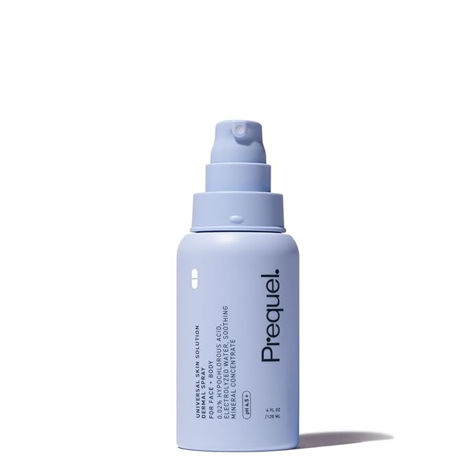 Prequel Skin Universal Skin Solution Hypochlorous Acid Spray for Face and Body. HOCL Facial Cleanser and Dermal Spray with Electrolyzed Water and Mineral Complex. pH-Stabilized Skin Care. 4oz