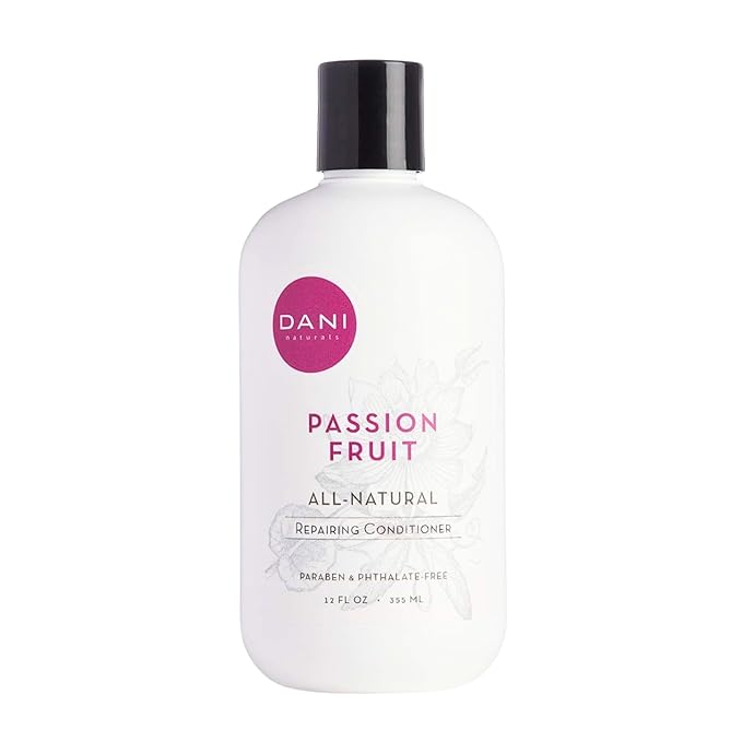 DANI Naturals Conditioner – Passion Fruit, Nourishing & Hydrating for All Hair Types, Promotes Healthy Scalp & Hair Follicles, Vegan & Color-Safe, 12 oz