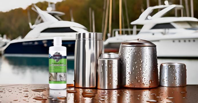 Heavy-Duty Industrial Use Rust Stain Remover for Metal Surfaces Including Stainless Steel. Metal Cleaner Gel Needs No Scrubbing, Simply Apply and Rinse off (8.5 oz)