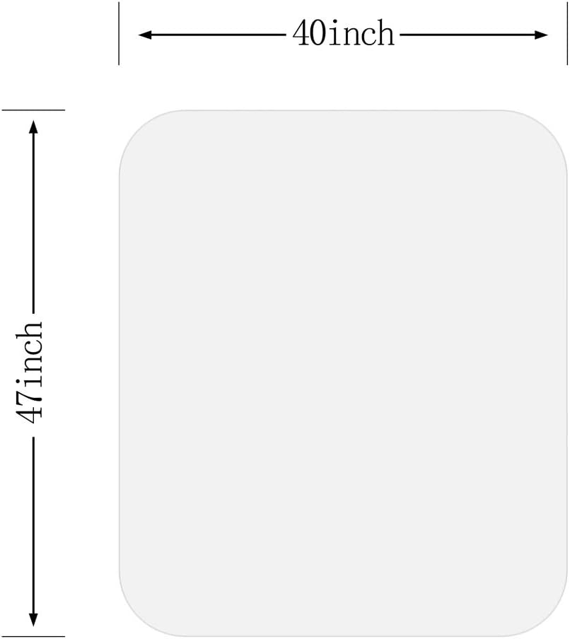 2Pack Crystal Clear 1/5" Thick 47" x 40" Heavy Duty Hard Chair Mat, Can be Used on Carpet or Hard Floor