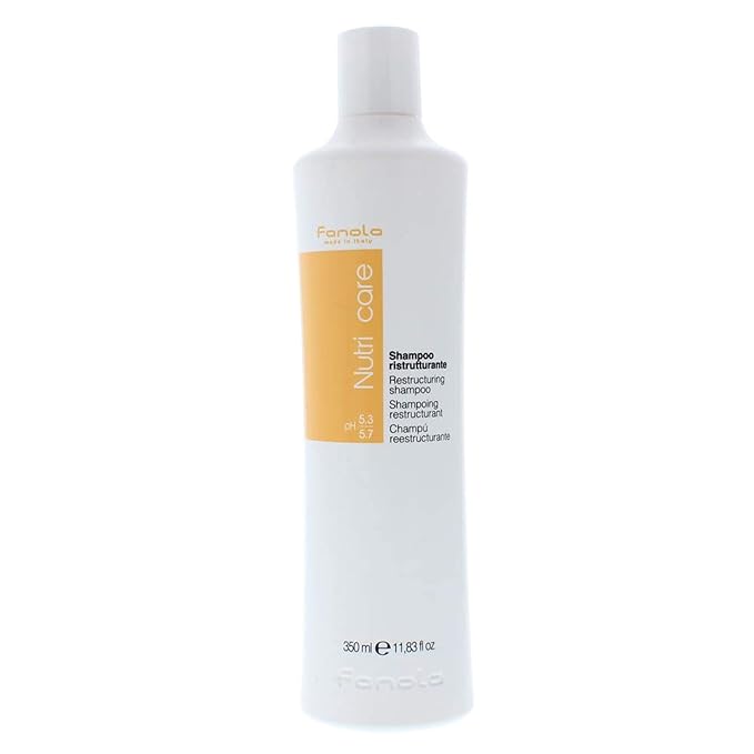Fanola Restructuring Hair Shampoo for Women & Men - Moisturizing Shampoo for Dry Hair Enriched with Milk Protein - Repairing, Nourishing, Anti-Frizz Formula for Dry & Brittle Strands (11.83 Fl oz)