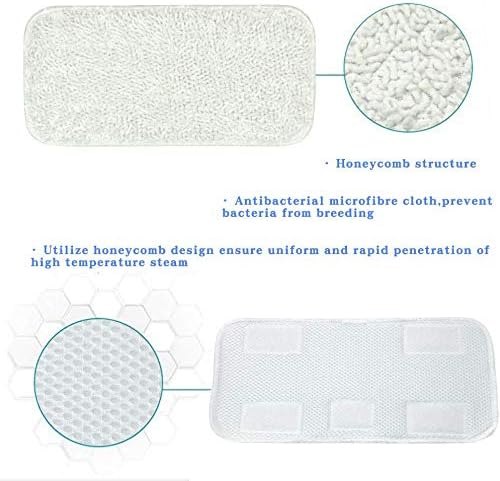 Sienna Luna Replacement Pads Microfiber Mop Pads Fit for Steamer Head SSM-3006 Series Hard Floor Mop Washable Durable Cloth Pads 6 Pack