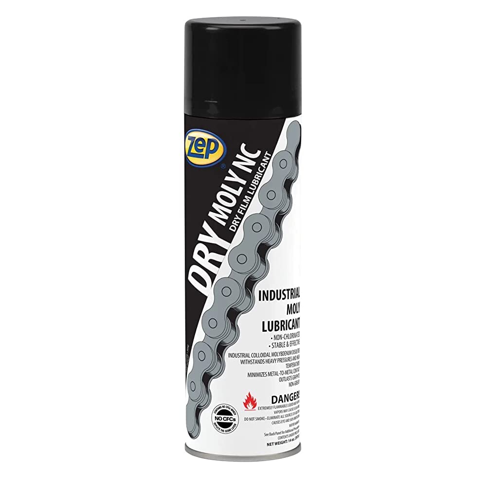 Zep Dry Moly NC Dry Film Lubricant - 14 oz (Case of 12) 10601 - Reduces Friction and Wear for Metal-to-Metal Contact Points, Stable and Effective, Non-Chlorinated