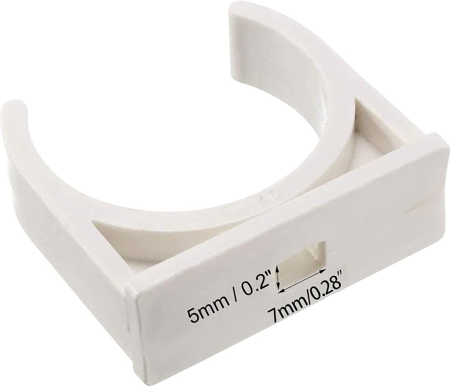 30 Pcs U-Shaped PVC Water Pipe Clamps, U-Shaped Buckles Fit for 1-1/2" (40mm) Water Pipes and TV Trays Tubing Hose Hanger Support Pex Tubing (White)