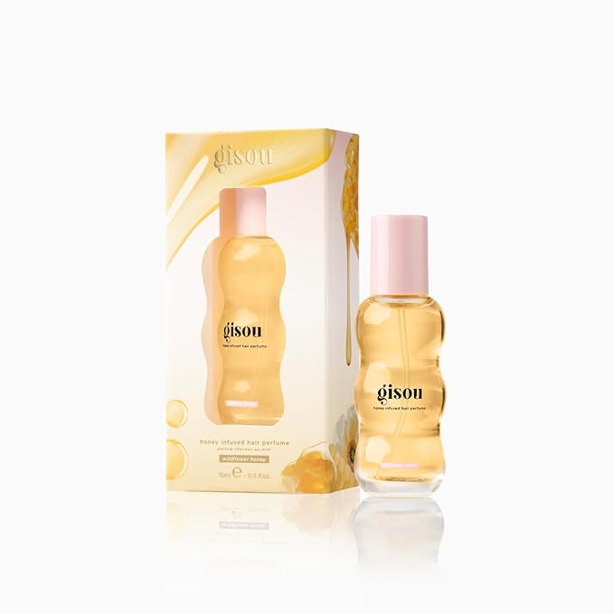 Gisou Honey Infused Hair Perfume Mini – Long-Lasting Hair Fragrance with Mirsalehi Honey & Argan Oil, Wildflower Honey, 0.5 Fl Oz