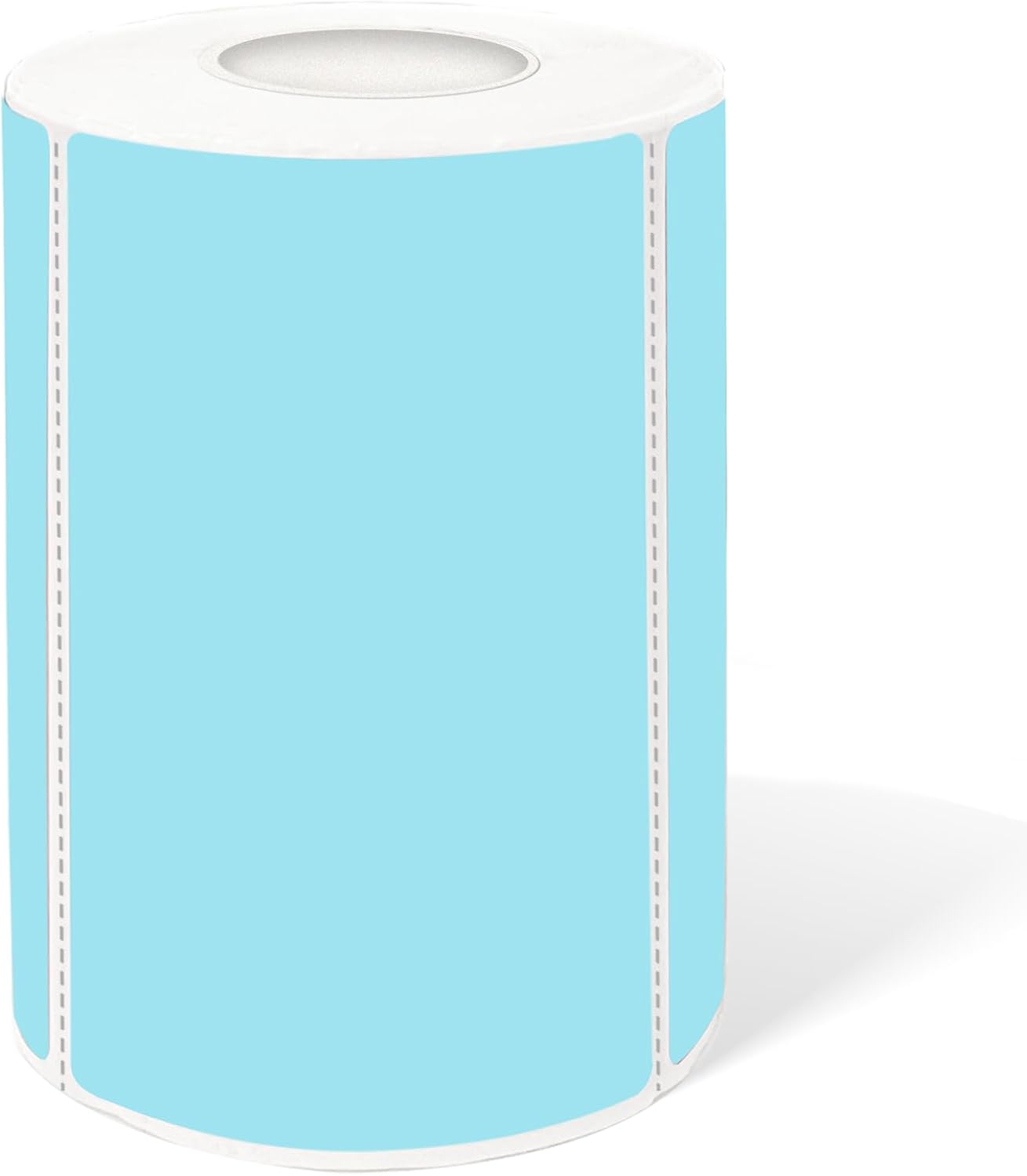 2×3 Inch Blue Removable Thermal Labels,Self-Adhesive Square Direct Thermal Labels,300 Sheets per Roll with Perforated Lines