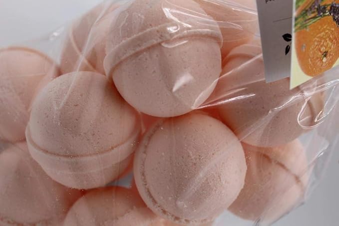 SpaPure CLEMENTINE LAVENDER Bath Bombs 14 Bath Fizzies, ultra-moisturizing bath melts, popular 1 oz (half round shape) made in USA with Shea Butter, Mango Butter - Great for Dry Skin
