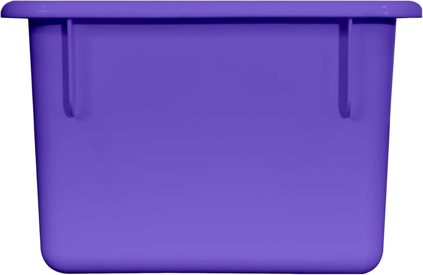 Wood Designs Cubby Storage Bin, Heavy Duty Plastic Containers for Kids Purple Cubby Tray Set of 20