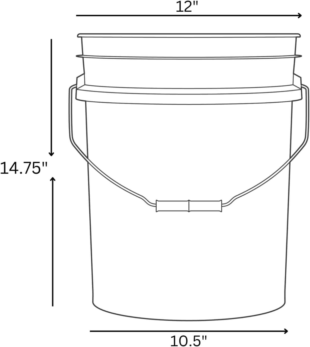 House Naturals Food Grade 5 Gallon Pink Bucket Container- Made in USA. Bucket only, no lid.