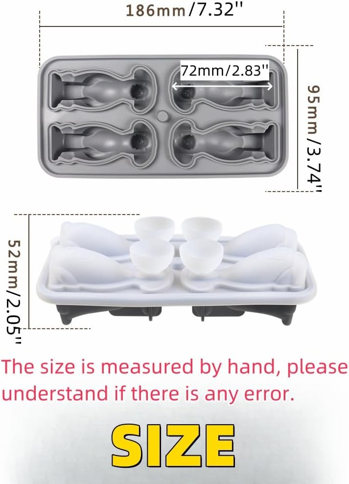 Cute 3D Labrador Dog Silicone Ice Cube Tray Mold Cartoon Animal Ice Box BPA-Free (Pink)