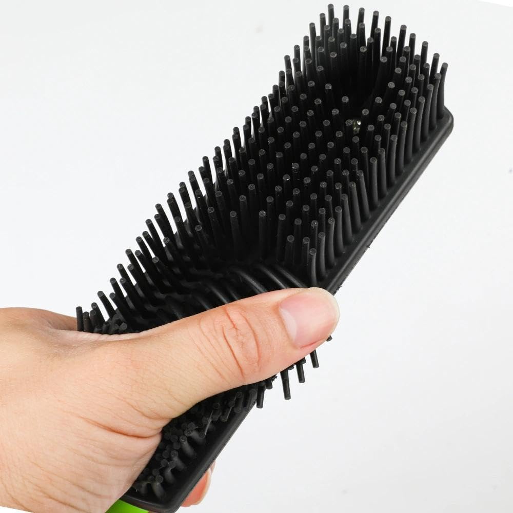 Rubber Pet Cat Dog Hair Removal Brush Lint & Hair Remover Brush,Silicone Lint and Debris Remover for Cleaning, Grooming and Fur Removal, Home, (Green)