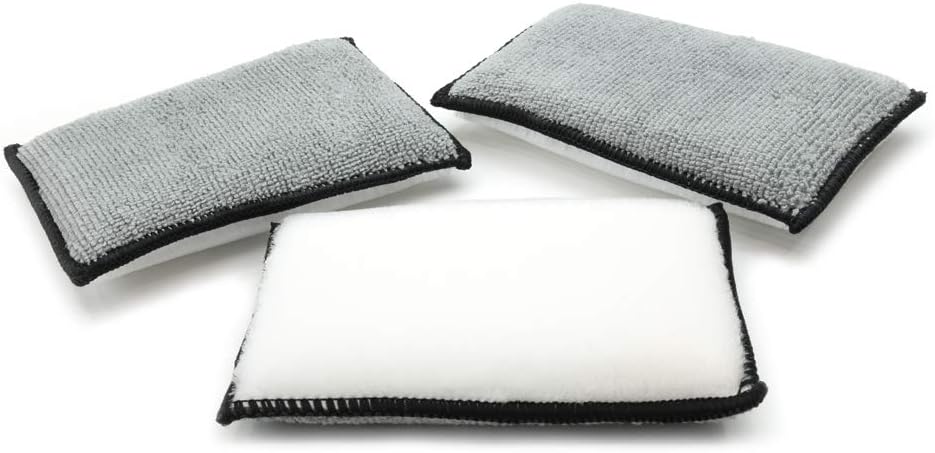 Autofiber Scrub Ninja Scrubber Sponge 3 pack White and Grey - 5"x3.5"