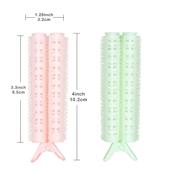 4 Pieces Volumizing Hair Root Clips, Hair Clip Curler Rollers Natural Clamps Rollers Self Grip Volume Hair Root DIY Wave Fluffy Curler Hair Styling Tool, Easy to Carry for Women Girls