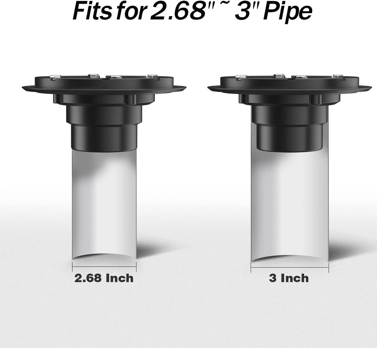 RANDOM Round Shower Drain SUS304 Stainless Steel Oil Rubbed Bronze Shower Drain 4 inch with Adjustable PVC Base Flange,Shower Floor Drain with Removable Cover Grid Grate