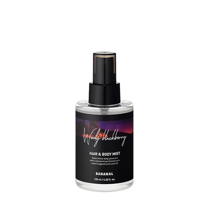 Korean Hair & Body Mist – Botanical Waters & 17 Amino Acids – Sulfate, Paraben & Silicone-Free – Woody DarkBerry, 125ml / 4.22 fl oz