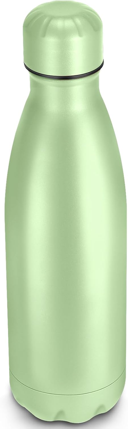 25oz Cola-Bottle Shaped Stainless Steel Leak-proof Water Bottle,Double Wall Vacuum Insulated Metal,Travel Mug For Sports Indoors & Outdoors,BPA-Free School Kids Flasks,Green(1 Pack)