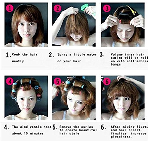 Hair Rollers Self Grip Holding Rollers Hairdressing Curlers Hair Design Sticky Cling Style For DIY Or Hair Salon By Kamay's (Gripping Sticky Rollers 36PCS 4 Size) Large Medium Small Premium Set Random