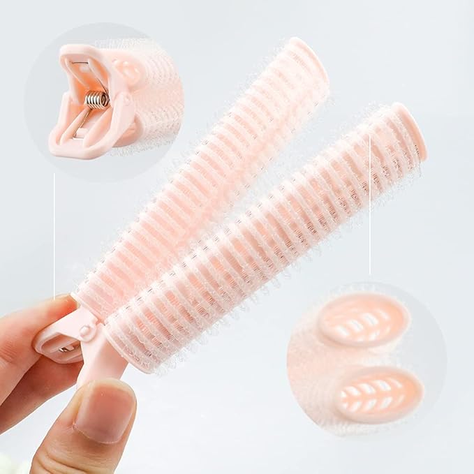 4 Pieces Volumizing Hair Root Clips, Hair Clip Curler Rollers Natural Clamps Rollers Self Grip Volume Hair Root DIY Wave Fluffy Curler Hair Styling Tool, Easy to Carry for Women Girls