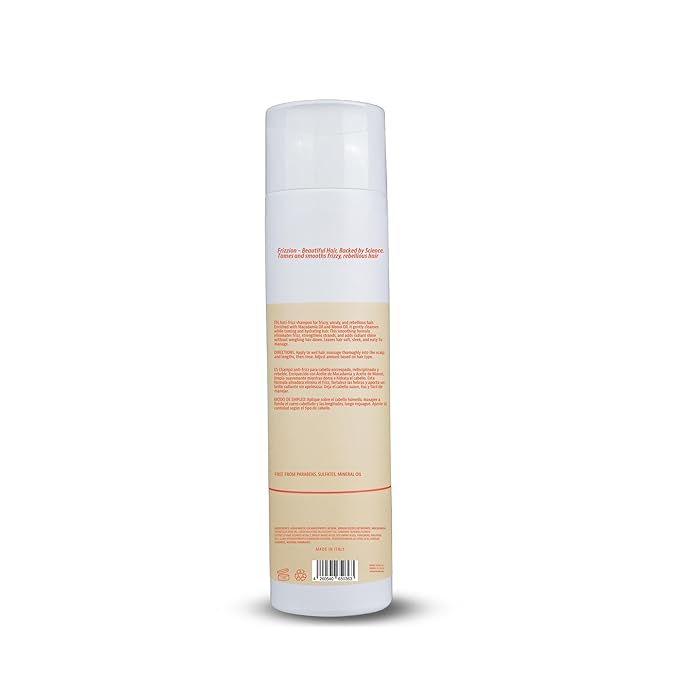 Frizzion Discipline Shampoo for Frizzy Hair 8.5 fl oz - Formula with Monoi & Macadamia Oil - Tames Unruly, Rebellious Hair