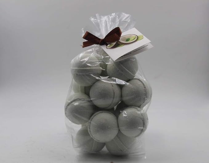 SpaPure COCONUT LIME Bath Bombs - 14 Bath Fizzies with Shea Butter, Ultra Moisturizing (12 Oz) ...Great for Dry Skin (Coconut Lime)