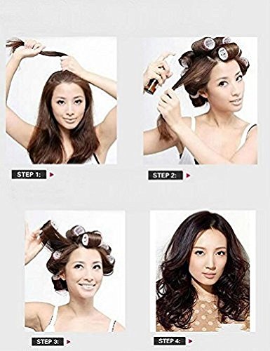 Self Grip Holding Rollers Hairdressing Curlers Hair Design Sticky Cling Style For DIY Or Salon By Kamay's (30mm/1.2" Medium Size 12PCS)