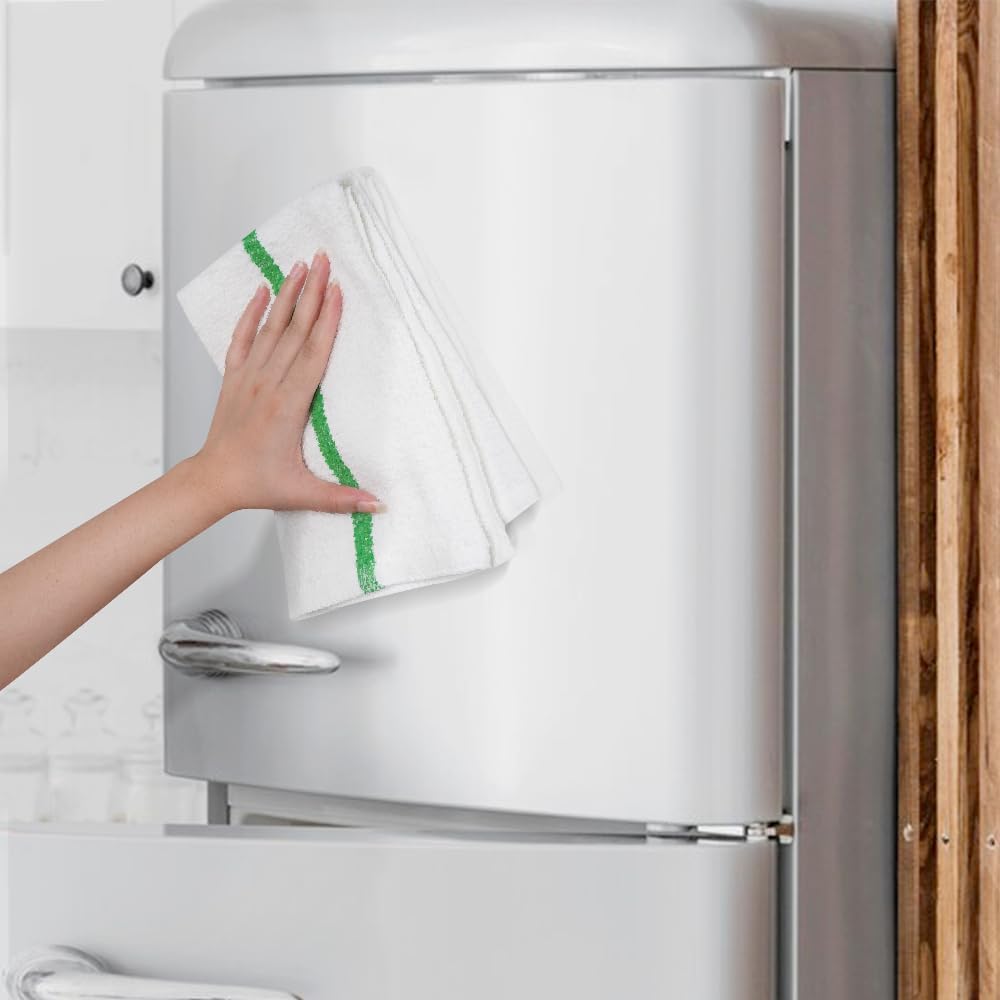 Avalon Towels Terry Bar Mop Towels (Value Pack of 12) Size 16"x19" – Absorbent and Durable, Multipurpose Cleaning Rags, Cotton Cleaning Cloths, Terry Cloth Rags, Reusable Shop Rag