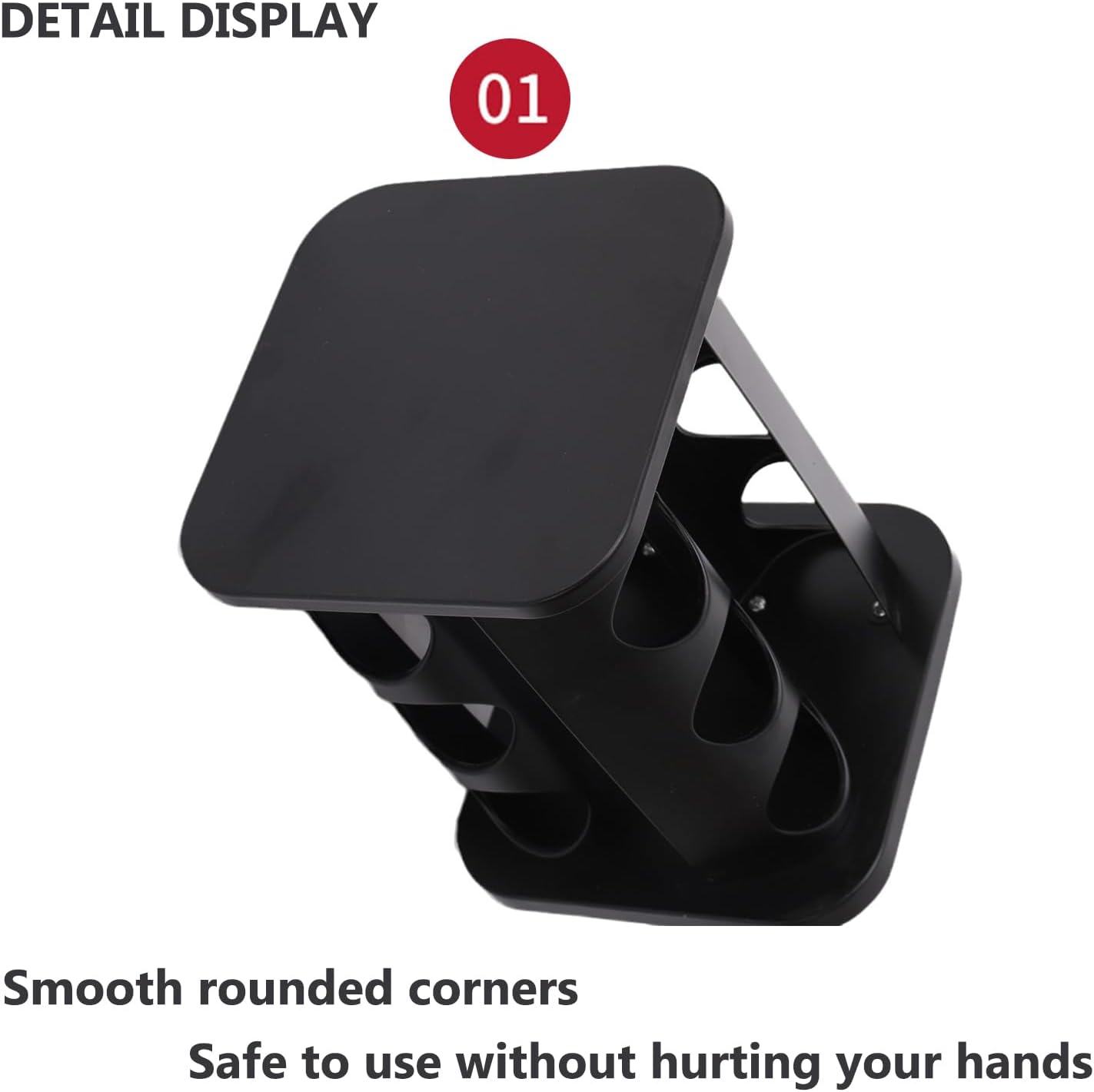 Spice Rack, Spice Rack Organizers for Countertop, Rotating Countertop Spice Rack, Revolving Spice Rack for Kitchen, Kitchen Gadgets, Organizer Rack with Spice Jars (Black, SquareHead_20Jars)