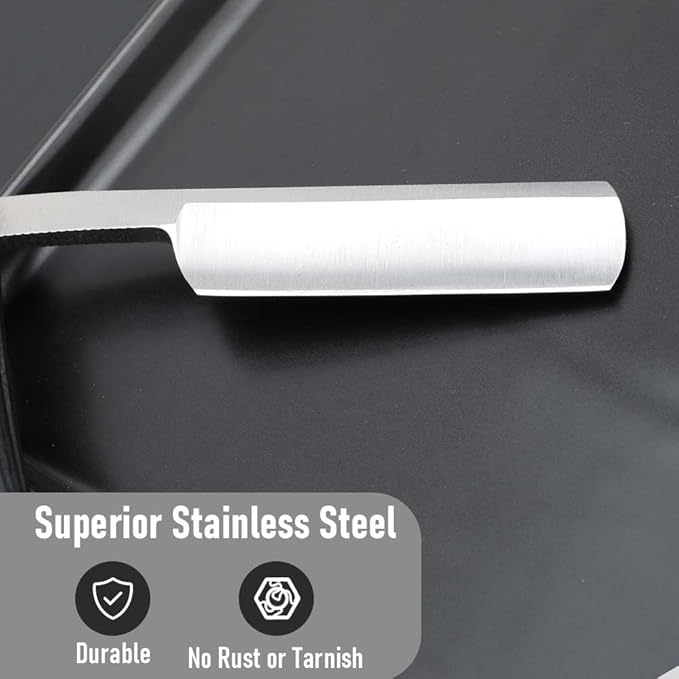 Professional Straight Edge Barber Razor,Straight razors for men, Premium Stainless Steel Shaver Razor with Shaving Strop for Men Home & Salon Grooming Using (NO.188)