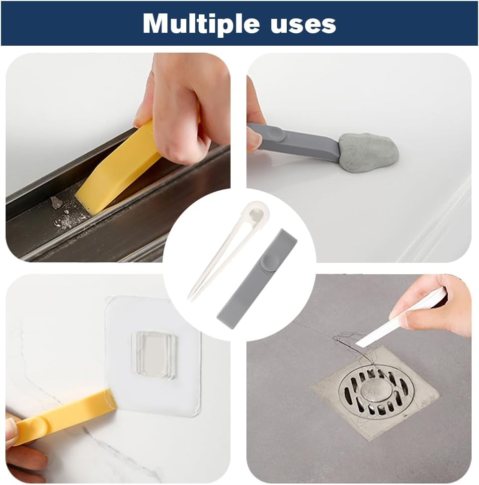 3 in 1 Groove Cleaning Brush, 2025 New Multifunction Window Track Cleaner Brush, Hanging Hard Bristle Cleaner Brushes for Kitchen (Grey)