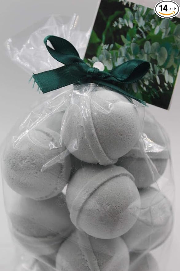 Spa Pure Rosemary Mint: Bath Bombs Made in The USA with Shea Butter, Ultra Moisturizing, Great for Dry Skin, (14 Count) Pack of 1