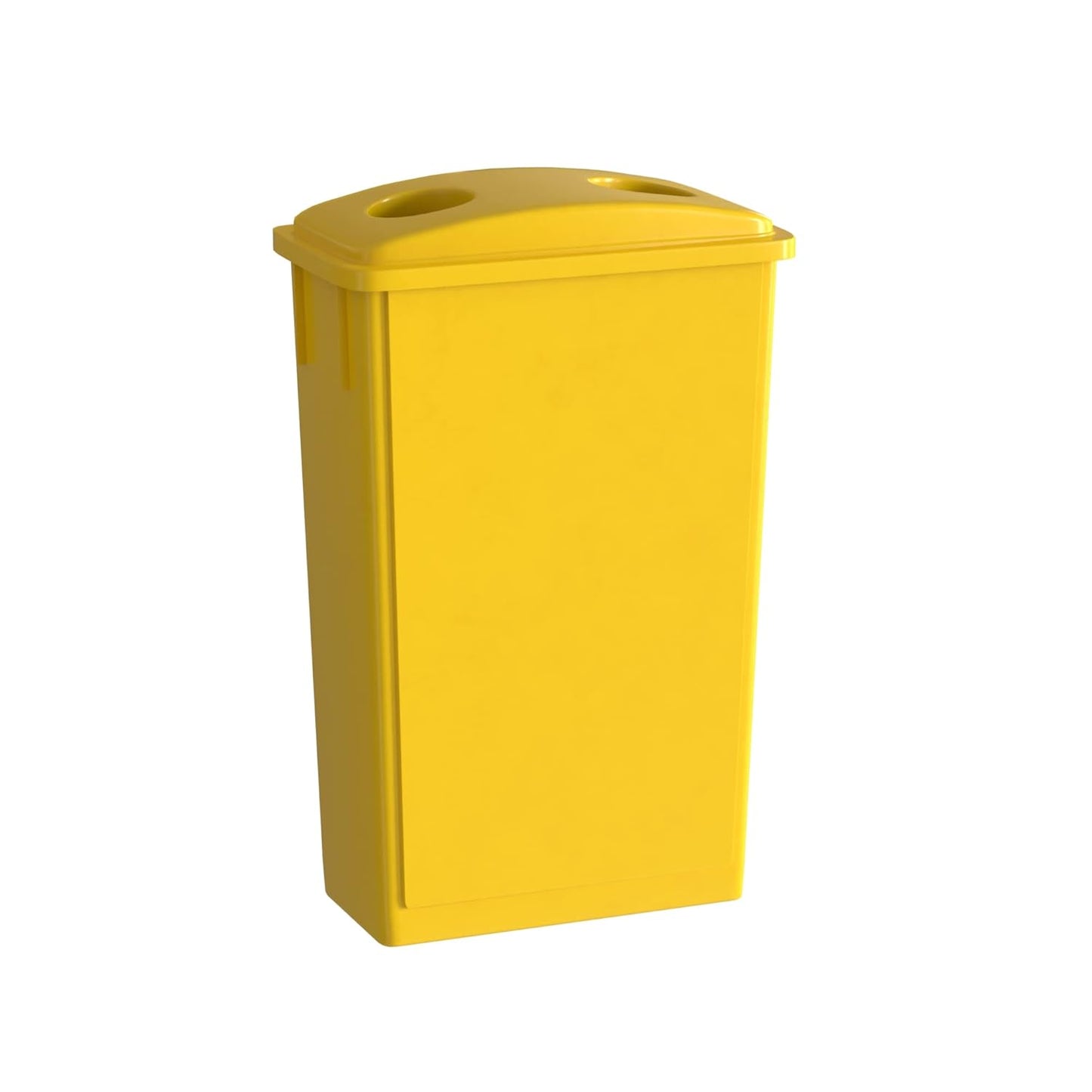 23 Gallon Yellow Slim Jim Trash Can with Bottle Lid