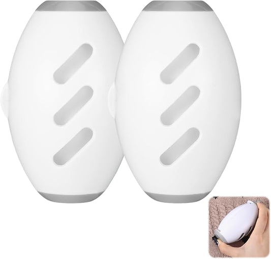 2 PCS Reusable Lint Rollers for Pet Hair Extra Sticky, Mini Portable Travel Lint Roller, Washable, Super-Sticky Gel Balls for Dust, Debris, and Hair(White)